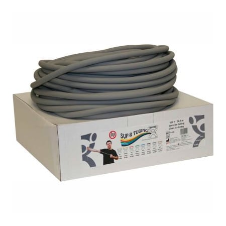 Fabrication Enterprises Sup-R Tubing Latex Free Exercise Tubing, Silver, 100' Roll/Box 1448827